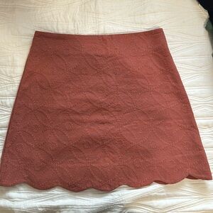 Burnt RedTextile Design Skirt
